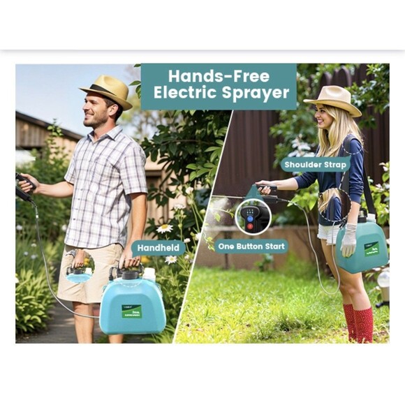 VAXMAY 2 Gallon Battery Powered Electric Sprayer with Adjustable Speed & Nozzles - Picture 7 of 16